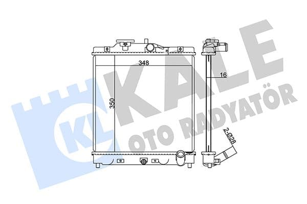 Radyatör Civic V-VI-CRX III Al/pl/brz 350x348x17