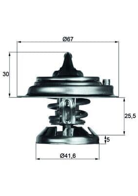 Termostat 75 C Mercedes OM601 OM602 OM603 W124 W202 W210 W461