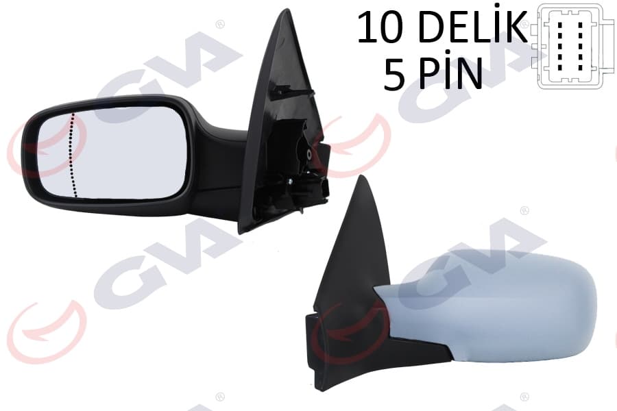 Diş Dikiz Aynasi Sol Megane 02> Elektrikli İsitmali Astarli Asferik 5 Fiş VM-138EHPAL