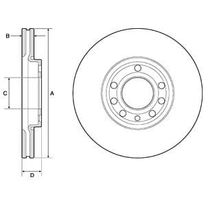 Ön Fren Aynasi Vectra C 02> Signum 03> Saab 9.3 02> Croma 05> 285x25x5DLxHAVALI 46844071-51819733
