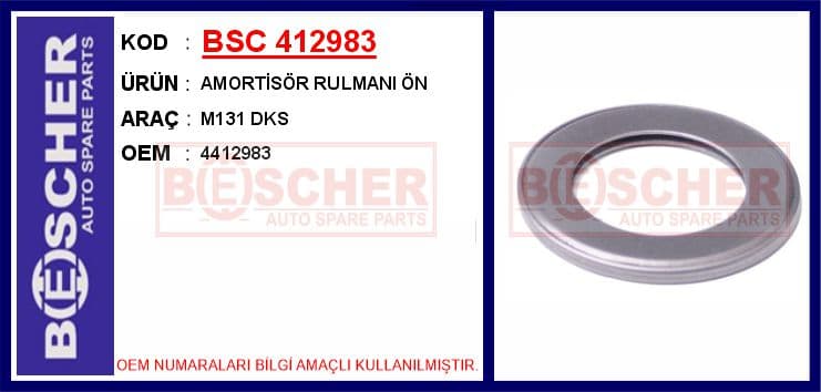Amortisör Rulmanı Ön M131 DKS