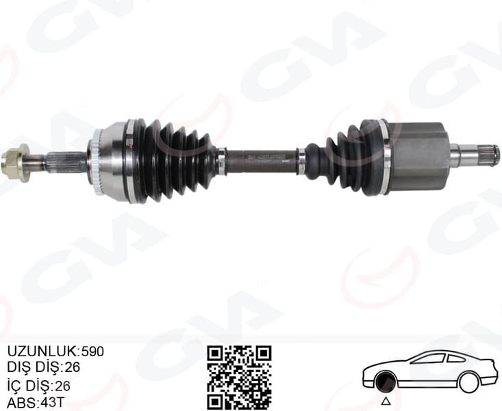 Ön Aks Komple Sol Volvo S40 I V40 I 1.8-2.0 97>04