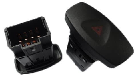 Dörtlü Flaşer Anahtarı Renault Clio III 05>12 Symbol II 08> Dacia Logan 06> Sandero 08> Duster 10> 8 Pin