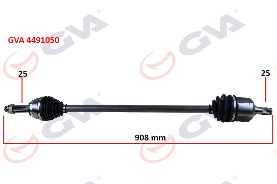Komple Aks Sağ Accent Admire 1.3-1.5D 03-06 Abs Li 29DİŞ 908mm