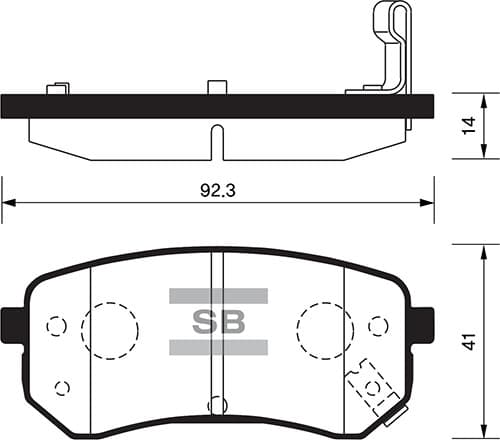 Arka Fren Balata Hyundai i10 1.0L 1.1L 08-13 / Kia Picanto 1.0L 1.1L 05-11 - Aşınma İkaz Soketli