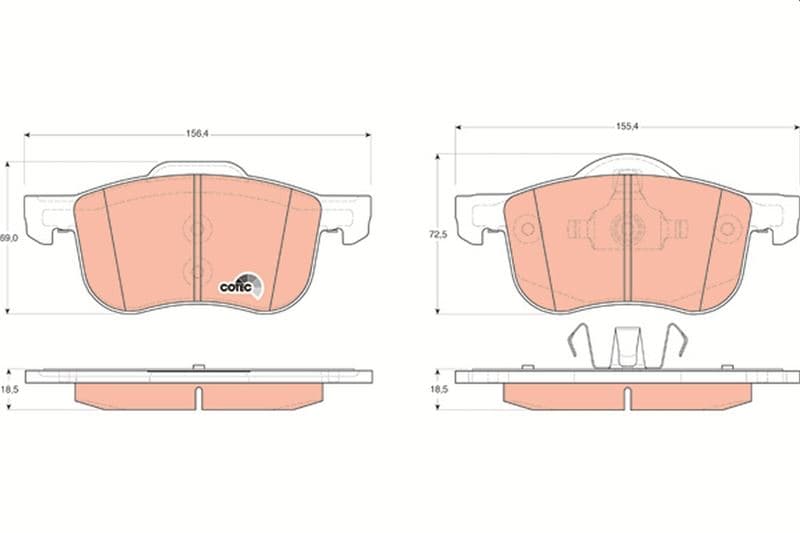 Ön Balata Volvo S60 00-10 S80 98-06 V70 97-07 XC70 00-07 S70 97-00