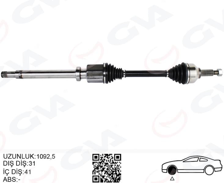 Aks Komple Sağ Ön Ford Custom 12> 2.2 TDCi Uzun Şase KK213B436BA
