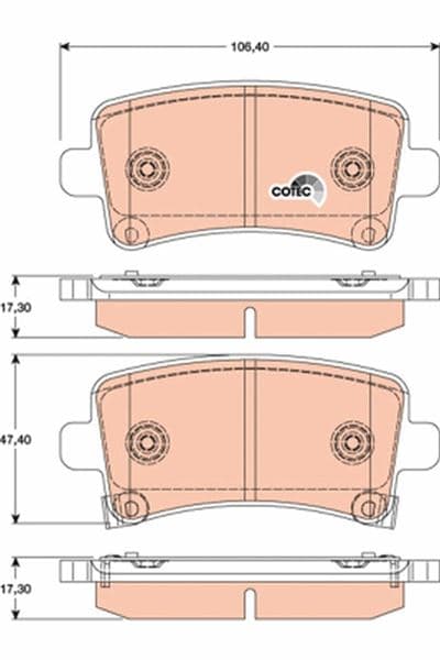Arka Fren Balatası İnsignia A 08>17 Saab 9.5 10> Malibu 2.0D 2.4 12> 16 İnç Jant