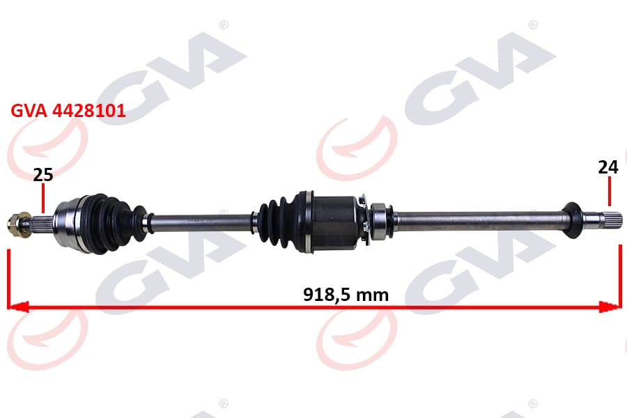 Komple Aks Sağ Milli Aks Lale Li Grande Punto 1.3 MTJ 05- 75HP 918mm