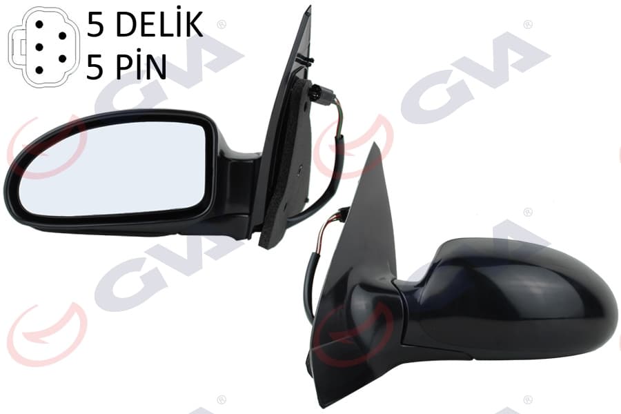 Diş Dikiz Aynasi Sol Ford Focus 98 > Elektrikli Astarli Değişen Kapak 5PİN 5 Fiş VM-319EHL