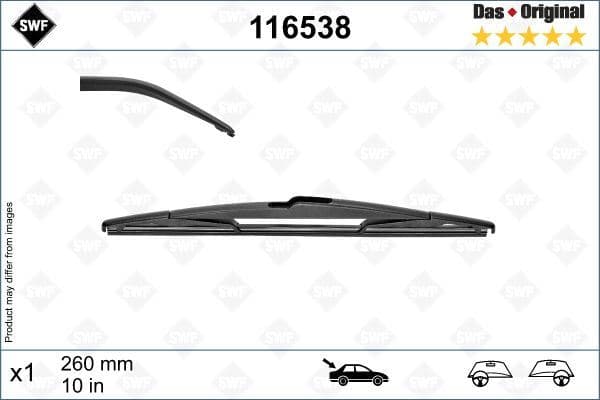 Silecek Supurgesi Arka 260mm Mercedes B-Class W246 11>18 . Renault Captur 20> SWF