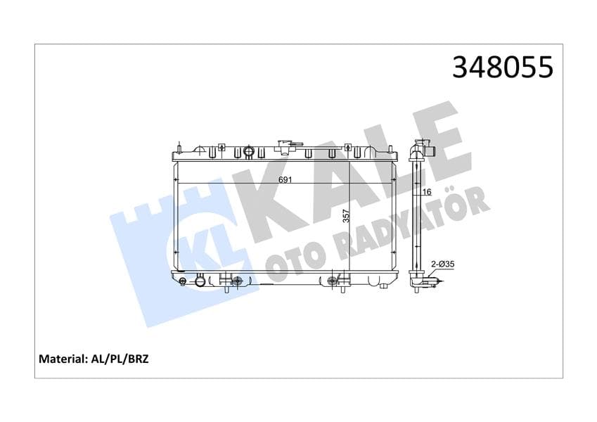 Radyatör Al/pl/brz Almera II At