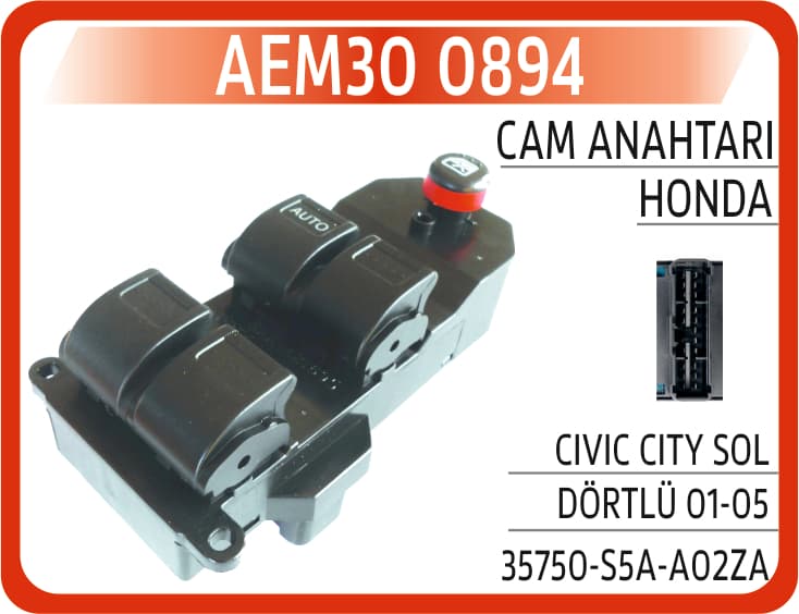 Cam Açma Düğmesi Sol Takım Honda Civic 1.4L D14Z6 1.6L D16V1 D16W7 Vtec Ep Es Eu Kasa 01-05 / CR -V 2.0L K20A4 RD8 Kasa 02-06