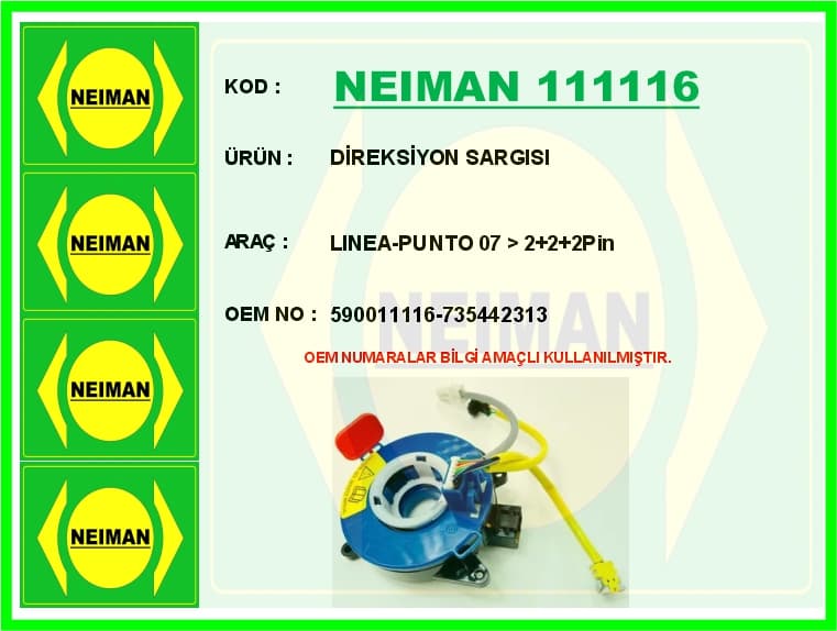 Direksiyon Sargisi Linea-Punto 07 > 2 2 2Pin