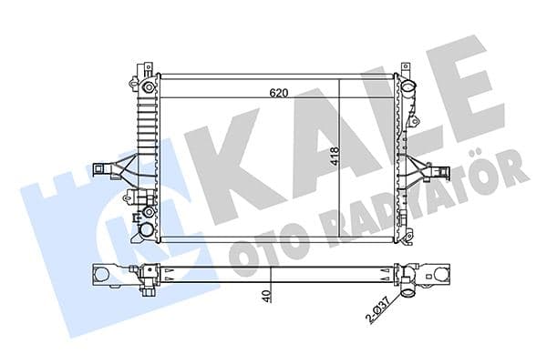 Motor Su Radyatör Volvo S60 01>10 S80 98>06 V70 00>07 XC70 00>07