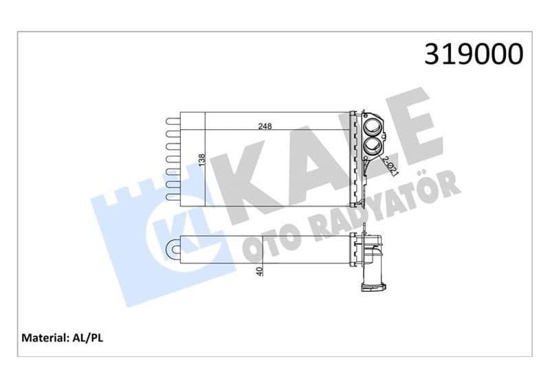 Kalorifer Radyatörü 206 98>XSARA 99> 247x134