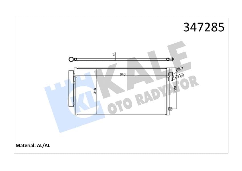 Turbo Radyatörü Renault Taliant 20> Clio V 19> Dacia Sandero III 21> 1.0TCe Brazing 260X187X50