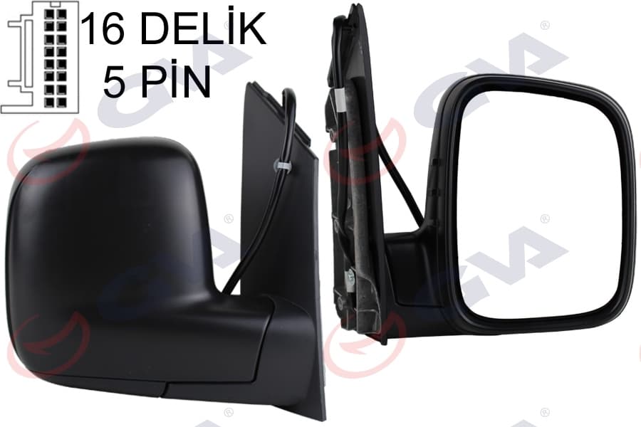 Diş Dikiz Aynasi Sağ Caddy 04> Elektrikli İsitmali Konveks 5 Fiş VM-375EHR
