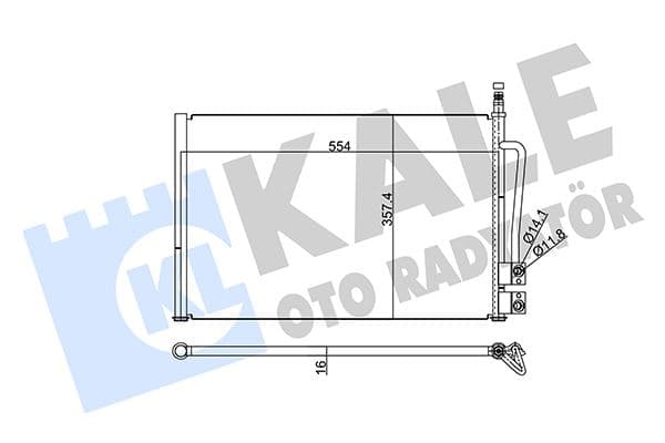 Klima Radyatörü Ford Fiesta-Fusion 02> 1.4 Zetec-TDCi