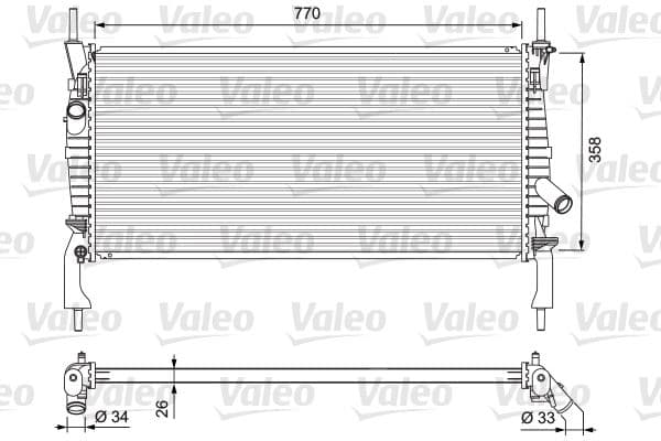 Su Radyatörü Ford Transit 06> 2.2-2.4 TDCi Klimali