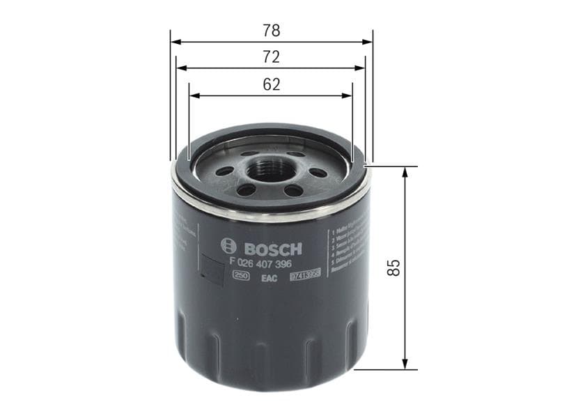 Yağ Filtresi Astra L-Corsa F-Combo E-Crossland-106-206-207-208-2008-301-306-307-308-3008-406-407-508 -5008-Partner-Expert-Berlingo-Jumpy-C3-C4-C5-Boxer-Jumper-Ducato-DS3-4 1.2 Puretech 1.9-2.0-2.2 HDi