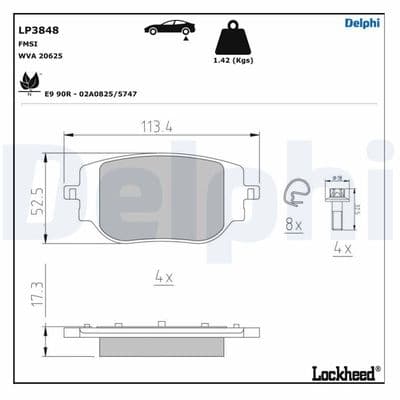 Arka Fren Balatası Otomatik El Freni Zafira Life 19> Vivaro C 19> Jumpy III 16> Expert 16> Toyota Proace 16> 294 MM