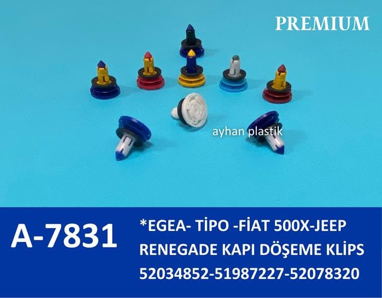 Kapı Döşeme Klips Egea- Tipo -Fiat 500X-Jeep Renegade 21.5 X 19 CM Poşet