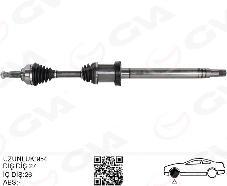Komple Aks Ön Sağ Jaguar X-Type I X400 2.2 D 954MM