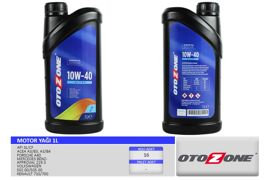 Motor Yağı 10W40 1 LT Ultra Yari Sentetik Api SL/CF